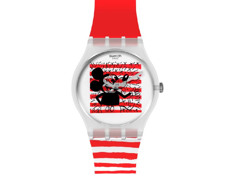 SWATCH MICKEY MOUSE MARINIÈRE KEITH HARING GZ352